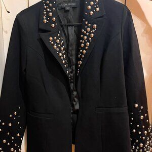 studded ponte fashion blazer
